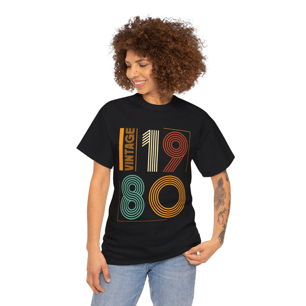 Vintage 1980 TShirt Women Limited Edition BDay 1980 Birthday Women Shirts Plus Size
