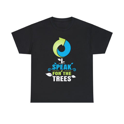 Earth Day I Speak For The Trees Design Nature Lover Big and Tall Shirts for Men Plus Size