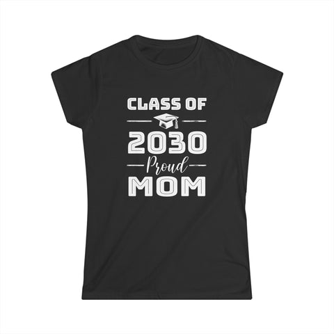 Class of 2030 Senior 2030 Graduation Vintage School Mom 2030 Womens Shirts