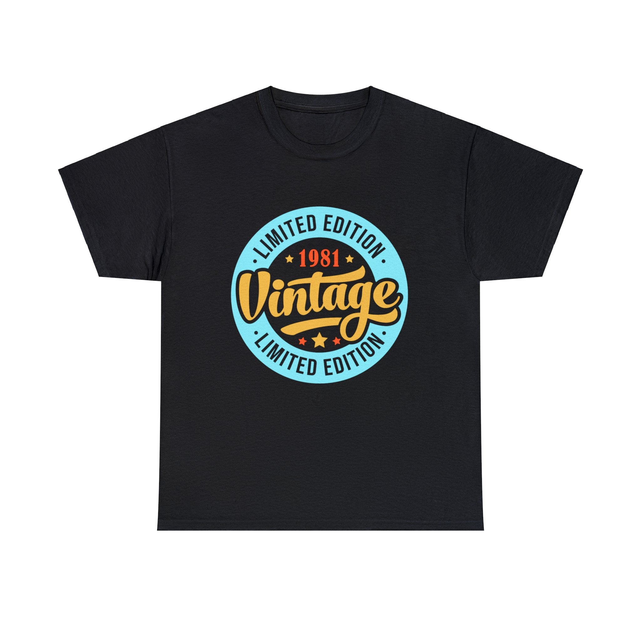 Vintage 1981 TShirt Men Limited Edition BDay 1981 Birthday Big and Tall Tshirts Shirts for Men