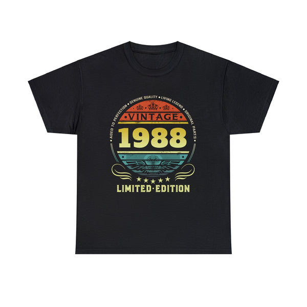 Vintage 1988 Limited Edition 1988 Birthday Shirts for Men Shirts for Men Plus Size Big and Tall
