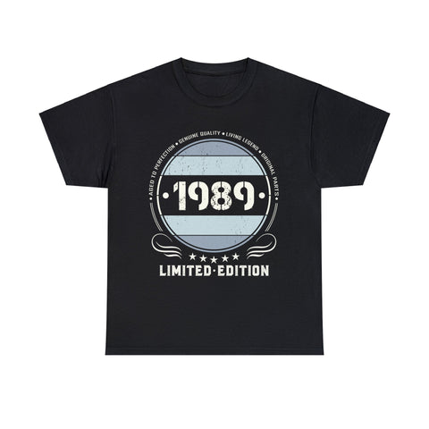 Vintage 1989 T Shirts for Men Retro Funny 1989 Birthday Mens Shirt Plus Size Big and Tall