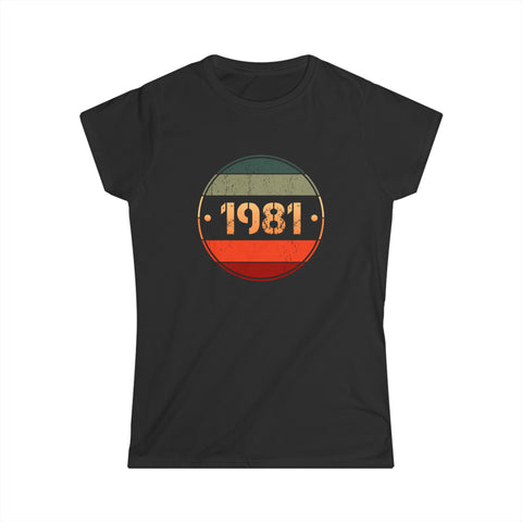 Vintage 1981 Limited Edition 1981 Birthday Shirts for Women Shirts for Women