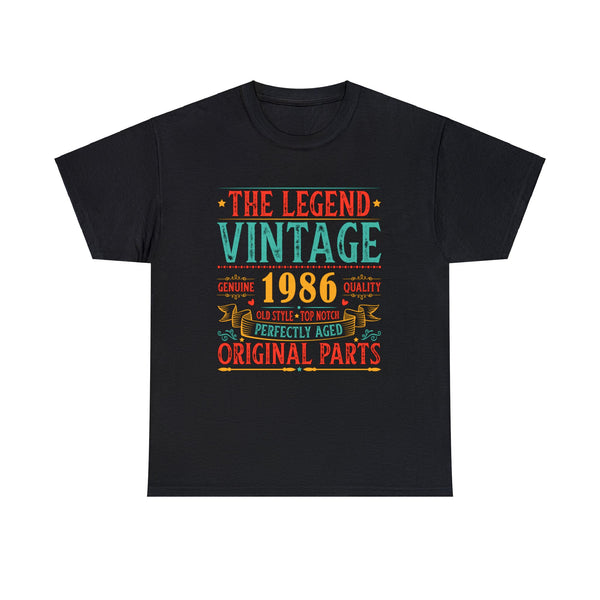 Vintage 1986 TShirt Men Limited Edition BDay 1986 Birthday Big and Tall Shirts for Men Plus Size