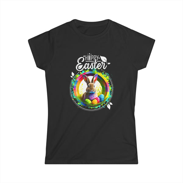 Easter Outfits Hoppy Easter Rabbit Easter Shirts Easter Womens Shirt