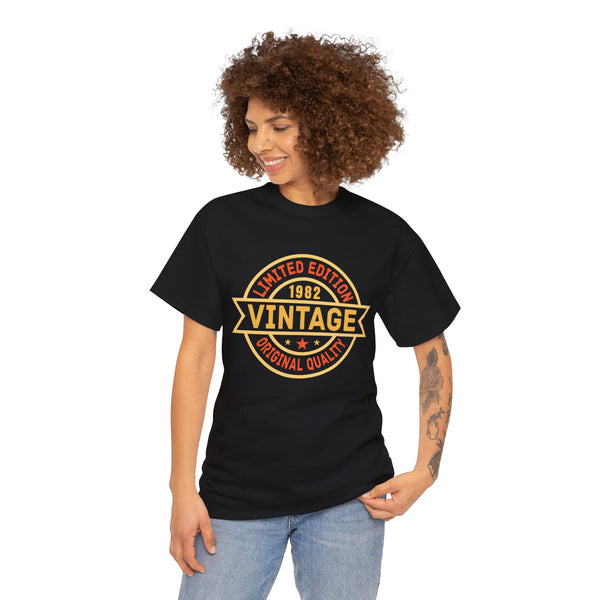 Vintage 1982 TShirt Women Limited Edition BDay 1982 Birthday Women Shirts Plus Size