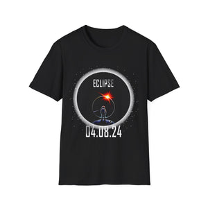 Space Shirt Astronaut Watching Solar Eclipse April 08, 2024 Mens T Shirts