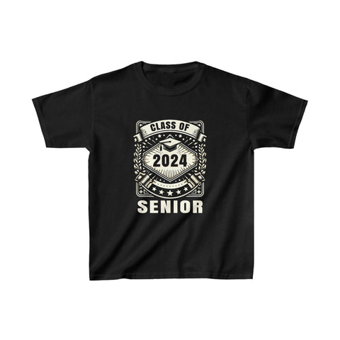 Senior 2024 Class of 2024 Graduation or First Day of School Boys T Shirts