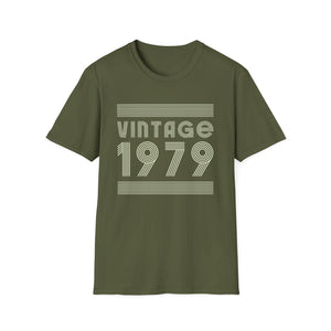 Vintage 1979 T Shirts for Men Retro Funny 1979 Birthday Mens Shirt