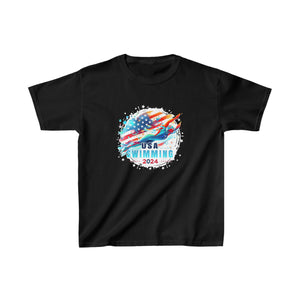 USA 2024 United States Athlete American Swimming 2024 USA T Shirts for Boys
