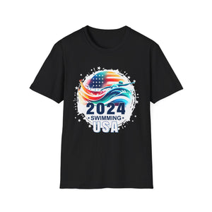 USA 2024 Summer Games Swimming 2024 USA Athlete Mens T Shirt