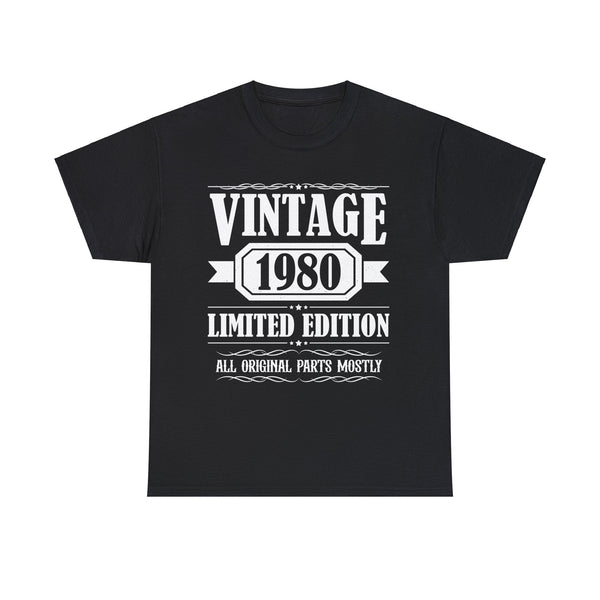Vintage 1980 TShirt Women Limited Edition BDay 1980 Birthday Womens Shirt Plus Size