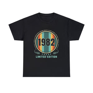 Vintage 1982 TShirt Men Limited Edition BDay 1982 Birthday Mens Shirt Plus Size Big and Tall