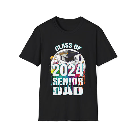 Proud Dad of 2024 Senior Class of 24 Proud Dad 2024 Mens T Shirt