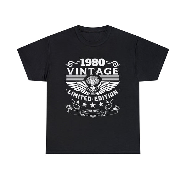 Vintage 1980 TShirt Men Limited Edition BDay 1980 Birthday Mens Tshirts for Men Big and Tall