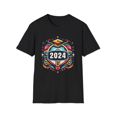 Class of 2024 Senior 2024 Graduation Vintage School Mens Shirt