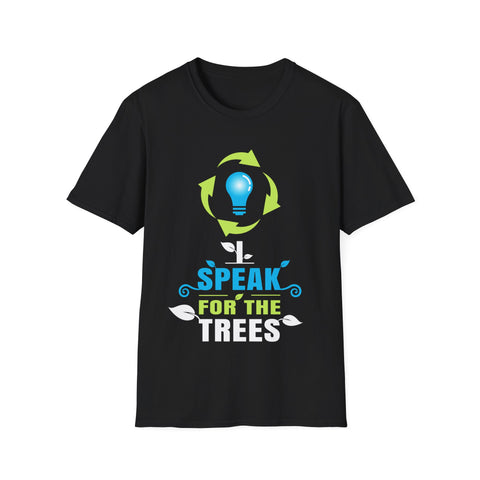 I Speak For Trees Earth Day Save Earth Inspiration Hippie Mens Tshirts