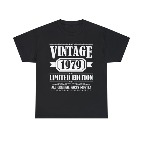 Vintage 1979 TShirt Men Limited Edition BDay 1979 Birthday Men Shirts Big and Tall Plus Size
