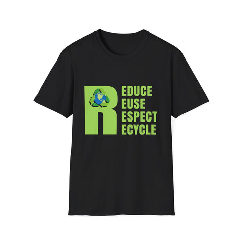 Vintage Green Environment Symbol Novelty Earth Day Environmental Mens Tshirts
