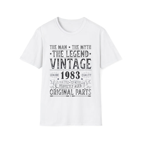 Vintage 1983 T Shirts for Men Retro Funny 1983 Birthday Mens Shirts