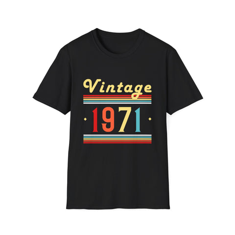 Vintage 1971 TShirt Men Limited Edition BDay 1971 Birthday Mens T Shirts