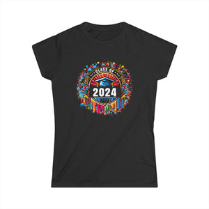 Class of 2024 Graduation School Vintage Senior 2024 Women Tops