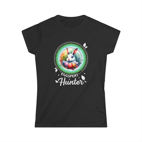 Easter Egg Hunter Eggspert Bunny Women Easter Shirt Easter Women Shirts