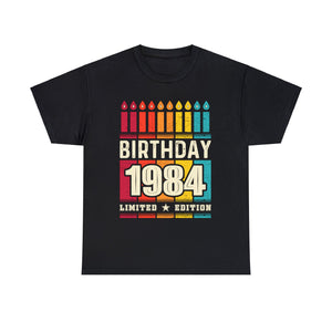 Vintage 1984 TShirt Men Limited Edition BDay 1984 Birthday Men Shirts Big and Tall Plus Size