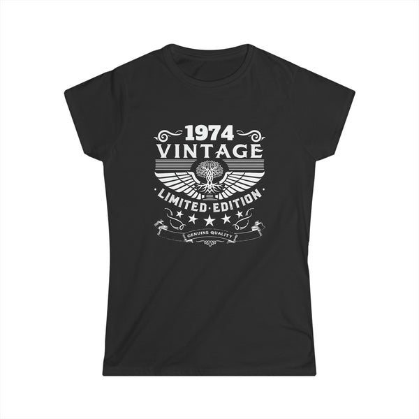 Vintage 1974 TShirt Women Limited Edition BDay 1974 Birthday Womens Shirt