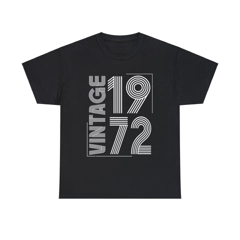 Vintage 1972 T Shirts for Men Retro Funny 1972 Birthday Mens T Shirts Plus Size Big and Tall