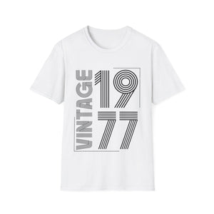 Vintage 1977 T Shirts for Men Retro Funny 1977 Birthday Mens T Shirts