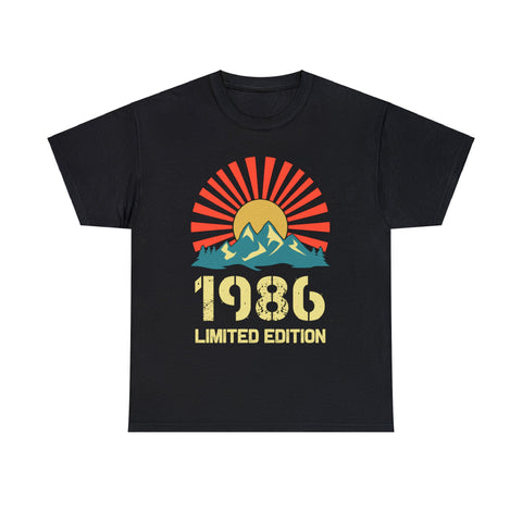 Vintage 1986 Limited Edition 1986 Birthday Shirts for Men Mens Shirt Plus Size Big and Tall