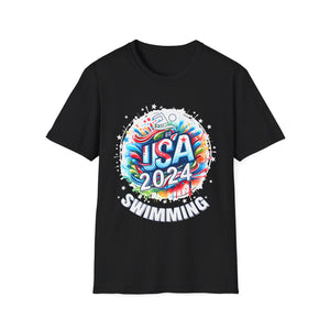 USA 2024 United States American Sport 2024 Swimming Mens Tshirts