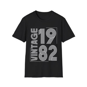 Vintage 1982 T Shirts for Men Retro Funny 1982 Birthday Mens Tshirts