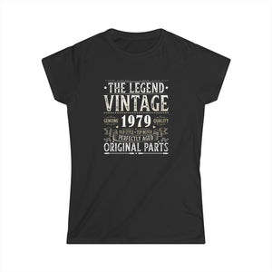 Vintage 1979 T Shirts for Women Retro Funny 1979 Birthday Shirts for Women