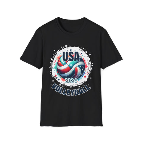 USA 2024 United States American Sport 2024 Volleyball Mens T Shirts