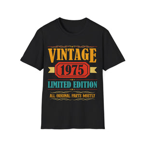 Vintage 1975 T Shirts for Men Retro Funny 1975 Birthday Shirts for Men