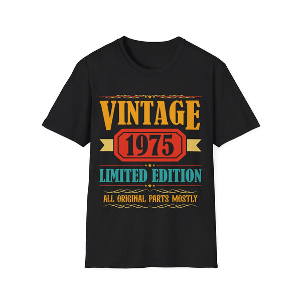 Vintage 1975 T Shirts for Men Retro Funny 1975 Birthday Shirts for Men