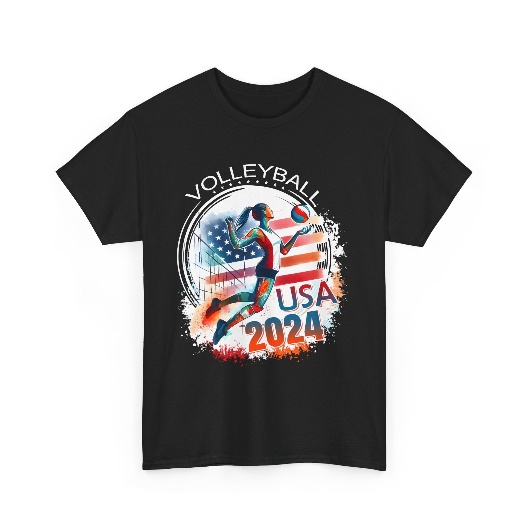 USA 2024 United States American Sport 2024 Volleyball Big and Tall Tshirts Shirts for Men