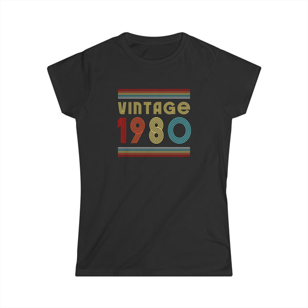 Vintage 1980 TShirt Women Limited Edition BDay 1980 Birthday Womens Shirts