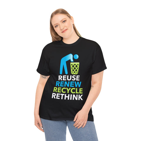 Cool Environment Reuse Renew Rethink Quote Earth Day Environment Women Shirts Plus Size