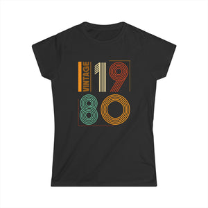 Vintage 1980 TShirt Women Limited Edition BDay 1980 Birthday Women Shirts