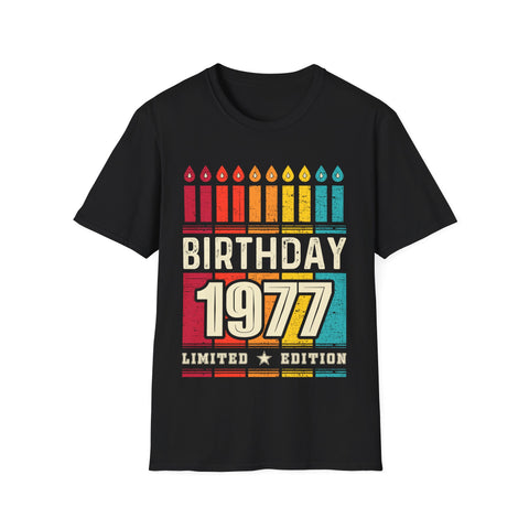 Vintage 1977 TShirt Men Limited Edition BDay 1977 Birthday Shirts for Men