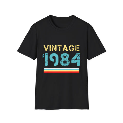 Vintage 1984 T Shirts for Men Retro Funny 1984 Birthday Mens Shirts