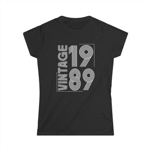 Vintage 1989 T Shirts for Women Retro Funny 1989 Birthday Shirts for Women