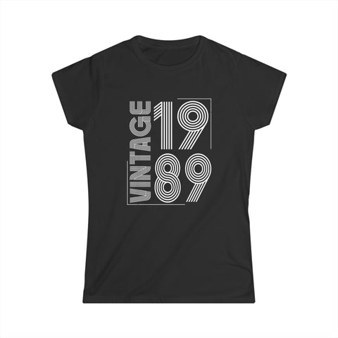 Vintage 1989 T Shirts for Women Retro Funny 1989 Birthday Shirts for Women