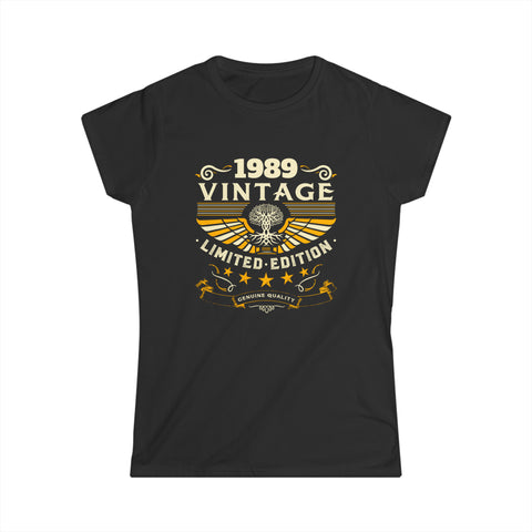 Vintage 1989 T Shirts for Women Retro Funny 1989 Birthday Womens T Shirts