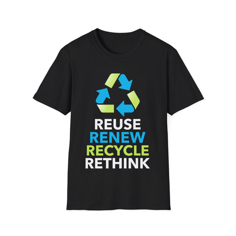 Peace Love Recycle Earth Day Funny Quote Teachers Recycle Mens T Shirts