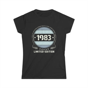 Vintage 1983 T Shirts for Women Retro Funny 1983 Birthday Womens Shirt