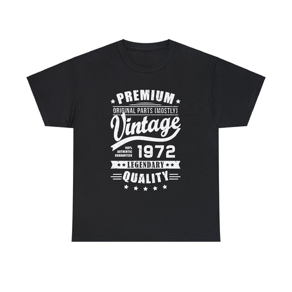 Vintage 1972 T Shirts for Men Retro Funny 1972 Birthday Mens T Shirts Plus Size Big and Tall